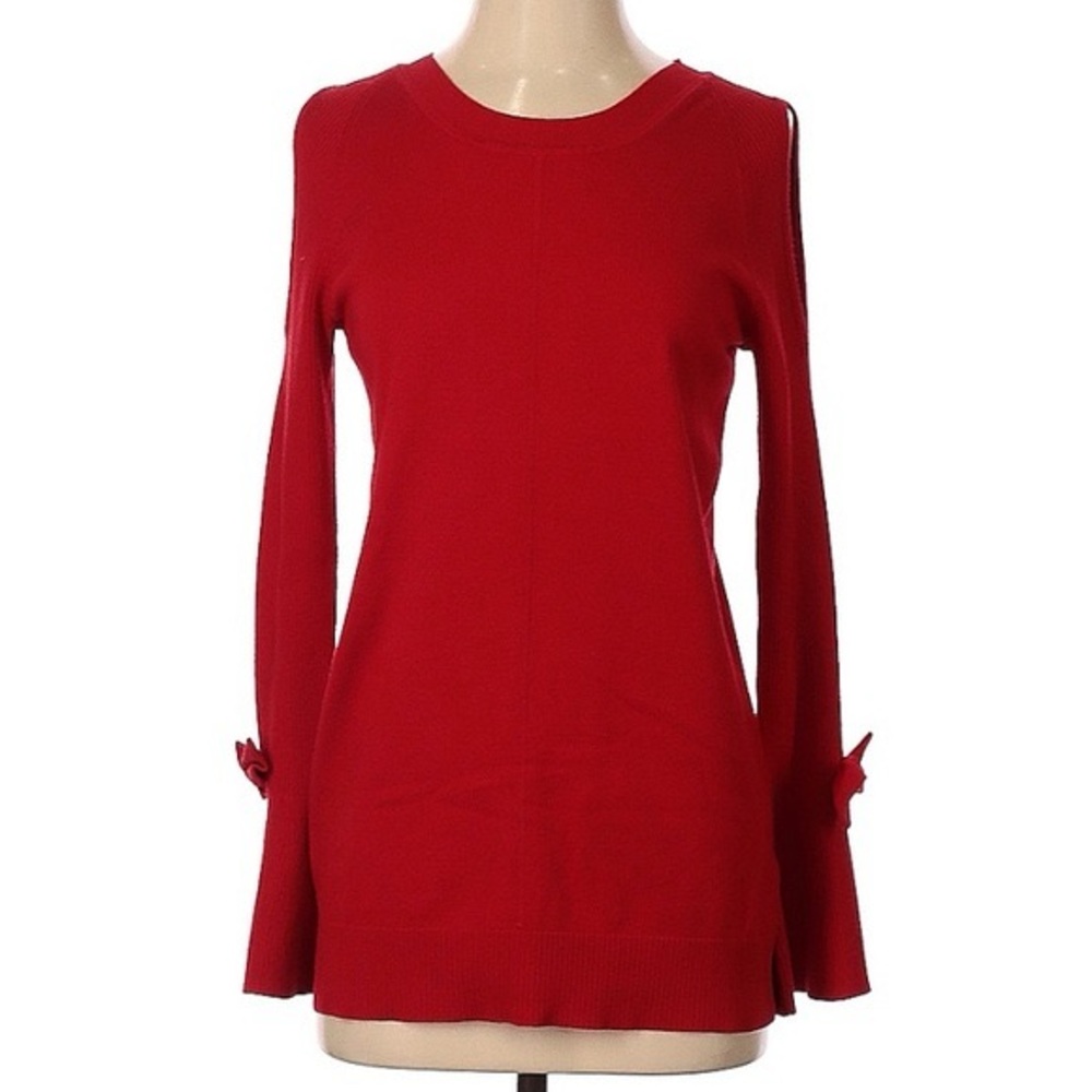 Karl Lagerfeld Cold Shoulder bell-sleeve sweater
